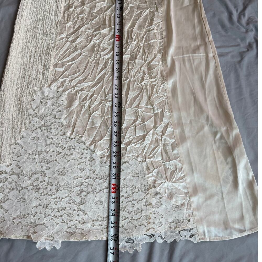 Topshop Ivory Lace Panel Midi Skirt Women’s US 10 EU 42- NWT - Picture 10 of 12